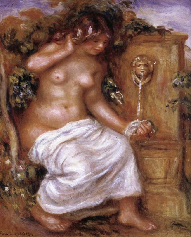 Pierre Renoir The Bather at the Fountain oil painting picture
